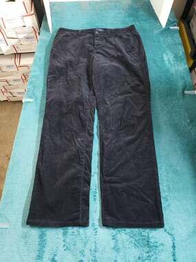 Talbots Jeans Size 12 Petite Womens Black Corduroy Mid Rise Heritage Straight